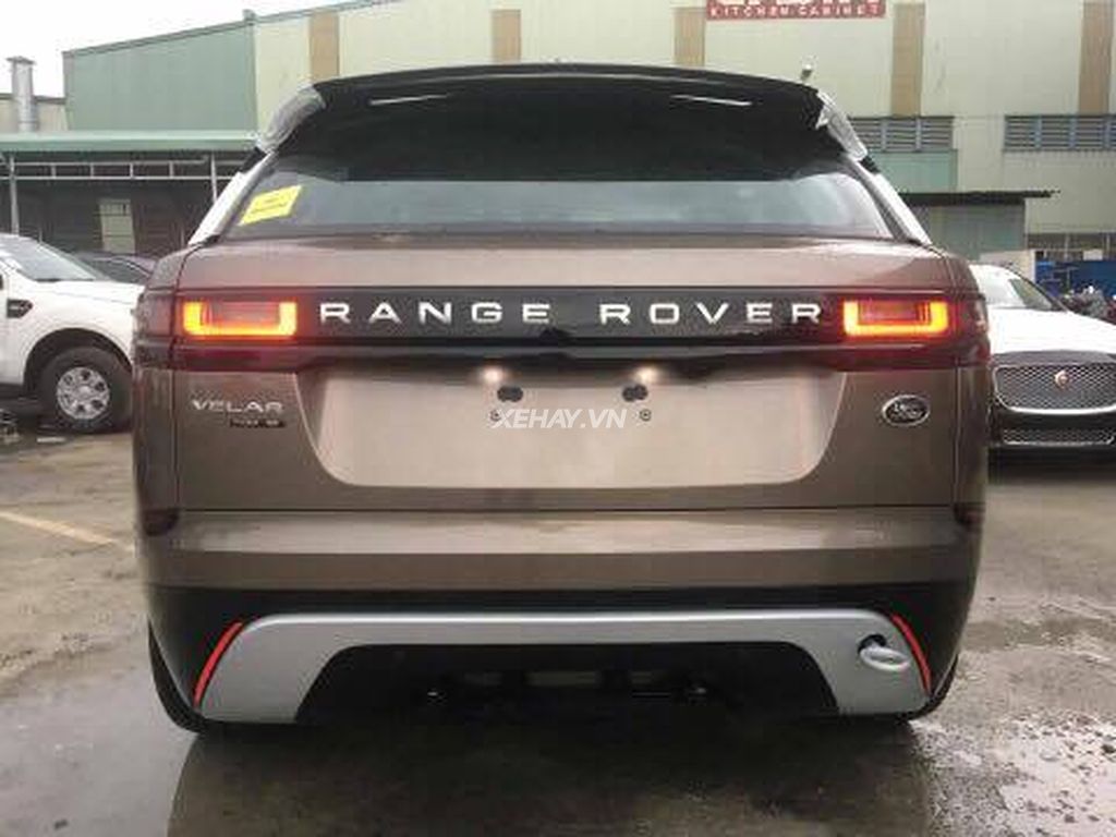 hình ảnh xe range rover velar đầu tiên về việt nam màu nâu