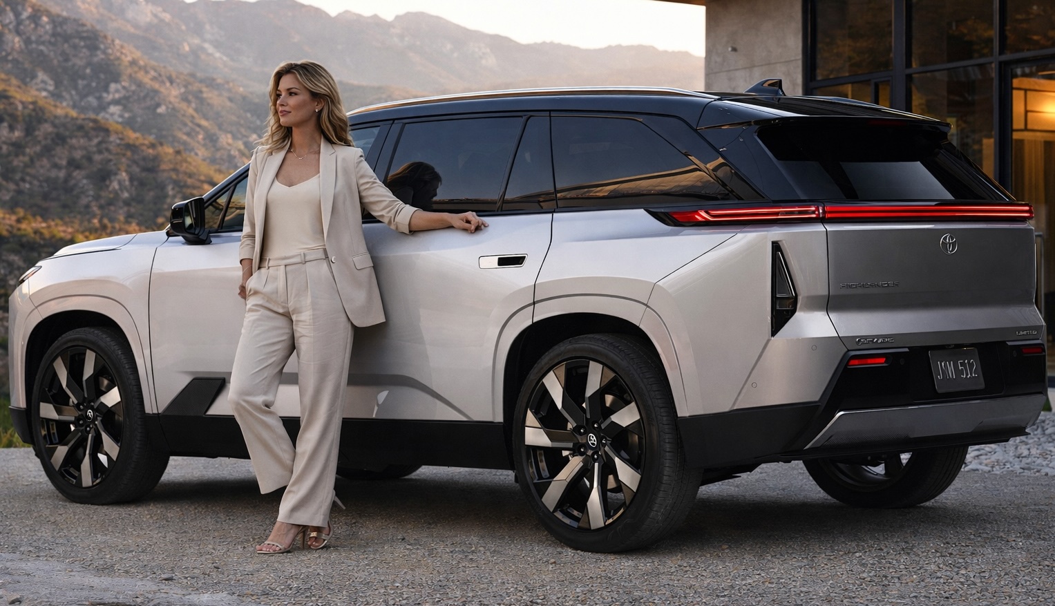 Toyota Highlander 2027 Mới nhất 7 Chỗ 3 Hàng Ghế hoàn toàn thuần điện.