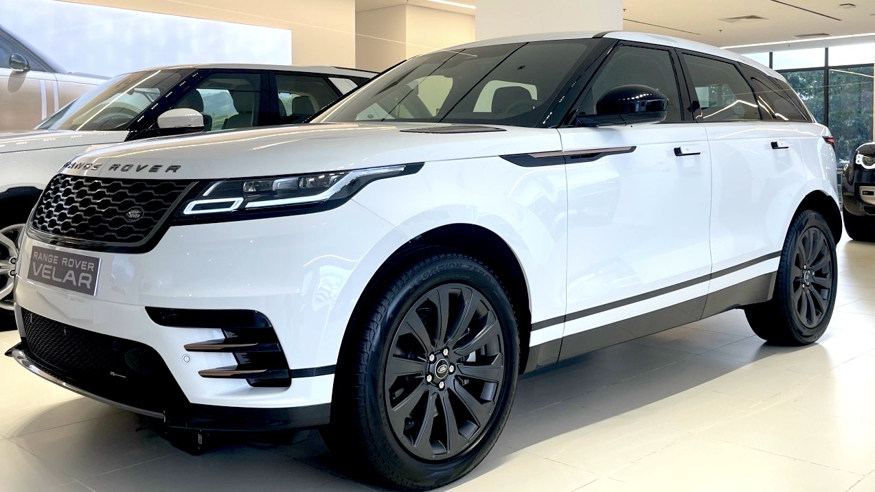 Ngoại thất xe range rover velar 2023 màu trắng mới nhất đã về tới việt nam