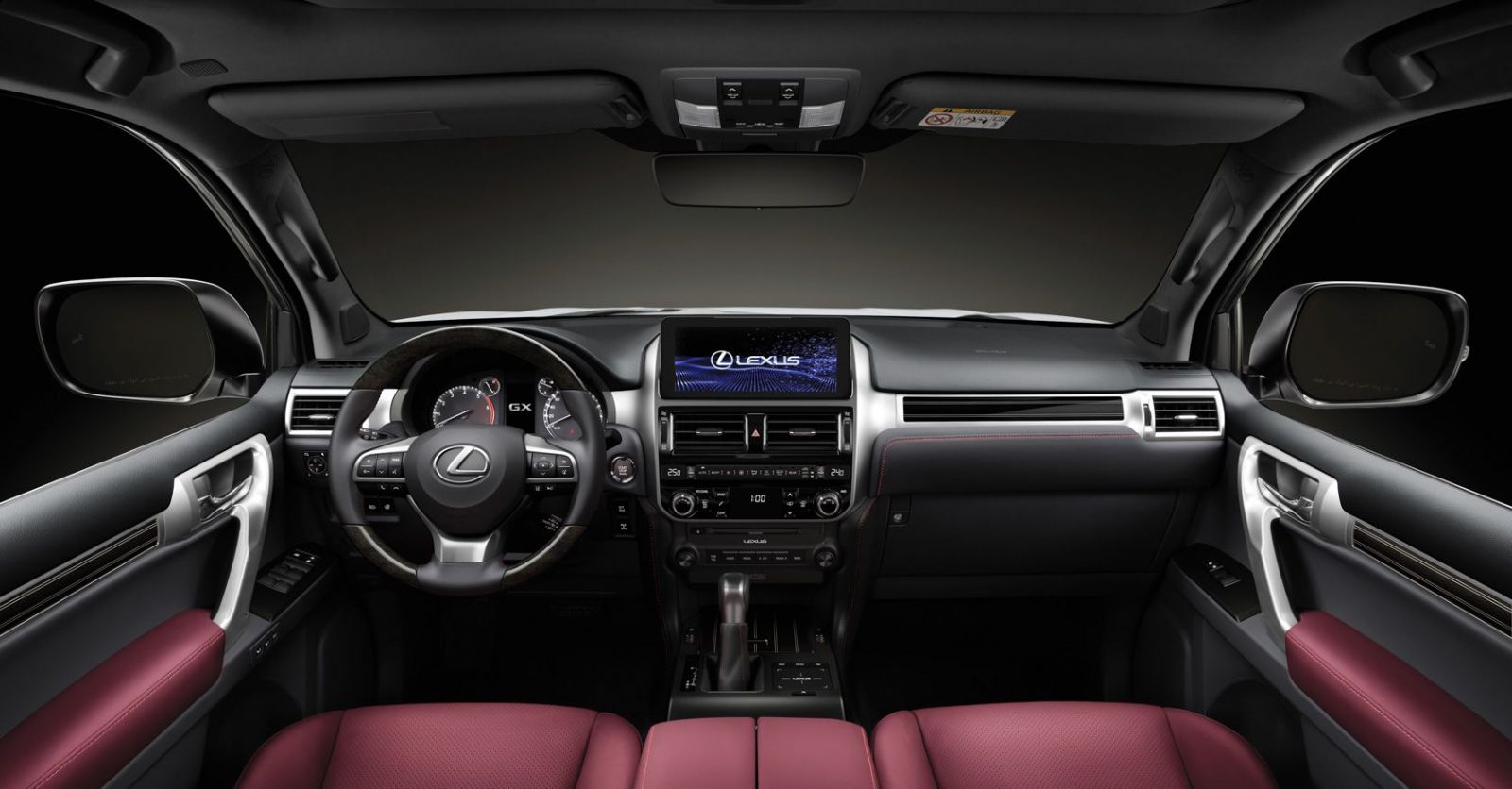 chi tiết nội thất của GX460 màu đỏ đời 2023 chi tiết nội thất của GX460 màu đỏ