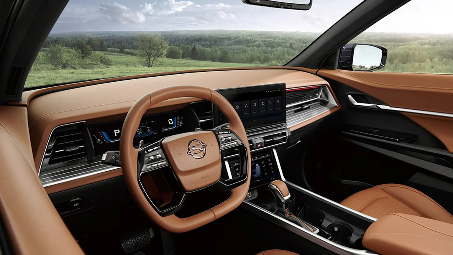 nội thất của torres 2023 màu nâu da bò