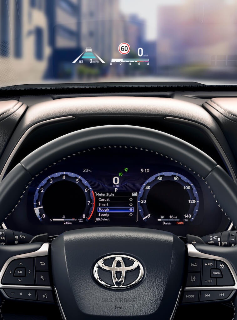 Toyota SUV 7 chỗ Highlander 2023 vô lăng